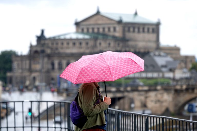 Jacke an, Regen und Sonne.